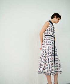 GRACE CONTINENTAL マリン刺繍チュールワンピース