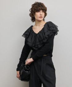 GRACE CONTINENTAL フリルニットカーディガン