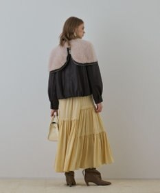 GRACE CONTINENTAL フェイクレザーボンバージャケット