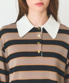 GRACE CONTINENTAL ボーダーニットトップ