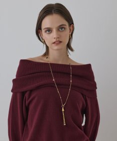 GRACE CONTINENTAL ウールオフショルニットトップ