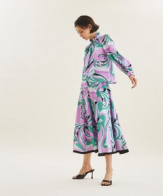 訳あり　グレースコンチネンタル レトロプリント フレアスカート ロング 36 サイケプリントフレアスカート / GRACE CONTINENTAL | GRACE