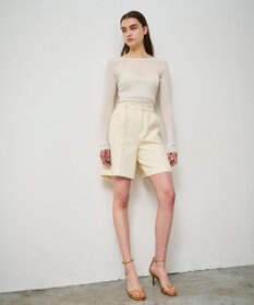 GRACE CONTINENTAL ネオンドットジャガードパンツ