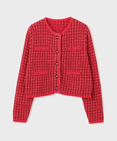 GRACE CONTINENTAL ツイードニットカーディガン