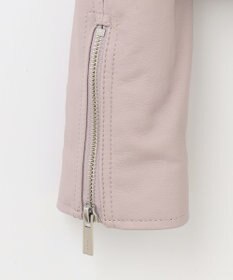 グレースコンチネンタル　レザーノーカラーライダース　ベージュ38 レザーノーカラーライダース / GRACE CONTINENTAL | GRACE