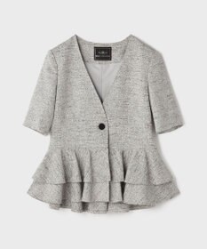 GRACE CONTINENTAL ペプラムツイードジャケット