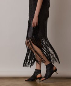 GRACE CONTINENTAL スパンコールフリンジスカート