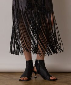 GRACE CONTINENTAL スパンコールフリンジスカート