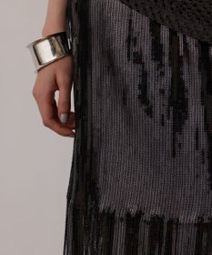 GRACE CONTINENTAL スパンコールフリンジスカート