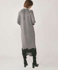 GRACE CONTINENTAL レイヤードレースニットワンピース