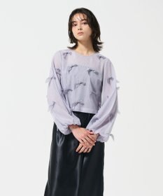 GRACE CONTINENTAL リボンチュールトップ