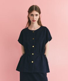 GRACE CONTINENTAL ダブルクロスジャージトップ ネイビー