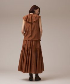 GRACE CONTINENTAL コットンシルクティアードスカート