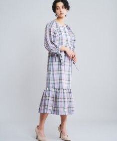 【GRACE CONTINENTAL】試着のみチェックオーガンワンピース レッド チェックオーガンワンピース / GRACE CONTINENTAL | GRACE