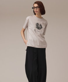 GRACE CONTINENTAL カットフォトTシャツ グレー