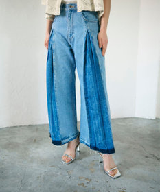 GRACE CONTINENTAL ボックスタックデニムパンツ