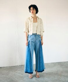 グレースコンチネンタル スタッズワイドデニムパンツ ボックスタックデニムパンツ / GRACE CONTINENTAL | GRACE