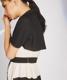 GRACE CONTINENTAL プリーツ配色ワンピース