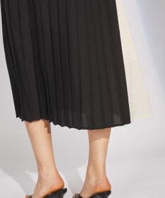 GRACE CONTINENTAL プリーツ配色ワンピース