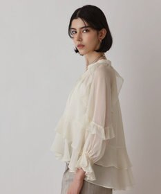 GRACE CONTINENTAL シフォンフレアブラウス