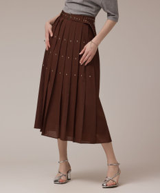 GRACE CONTINENTAL メタルホットフィットスカート ブラウン
