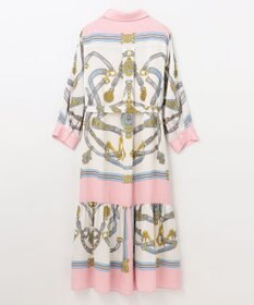 GRACE CONTINENTAL スカーフプリントシャツドレス