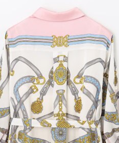 GRACE CONTINENTAL スカーフプリントシャツドレス