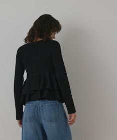 GRACE CONTINENTAL ペプラムニットカーディガン