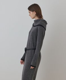 GRACE CONTINENTAL バイカラーオフショルニットワンピース