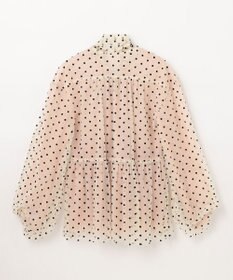 GRACE CONTINENTAL ドットフロッキーチュールトップ