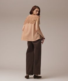 GRACE CONTINENTAL パターンレースカラーブラウス