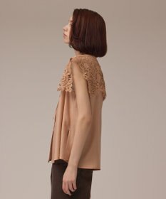 GRACE CONTINENTAL パターンレースカラーブラウス