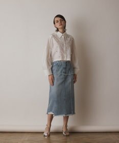 GRACE CONTINENTAL ビジューシャツ