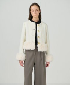 GRACE CONTINENTAL ツイードコンビジャケット