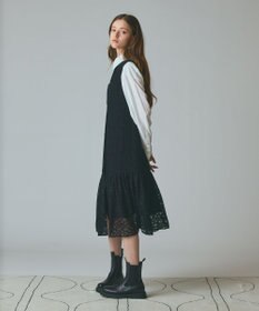 GRACE CONTINENTAL チュールコンビツイードワンピース