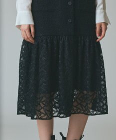 GRACE CONTINENTAL チュールコンビツイードワンピース