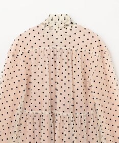 GRACE CONTINENTAL ドットフロッキーチュールトップ