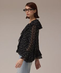 GRACE CONTINENTAL ラッフルドットトップ