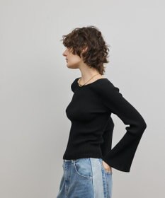 GRACE CONTINENTAL アイレットリブニットトップ