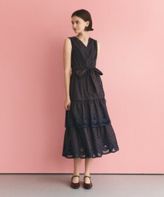 GRACE CONTINENTAL カットワークembドレス ブラウン