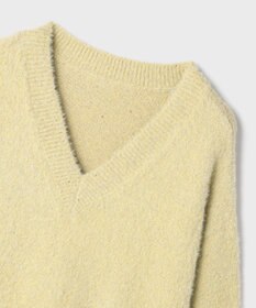 GRACE CONTINENTAL ラメフェザーニットトップ