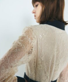 GRACE CONTINENTAL レーススパンコールワンピース