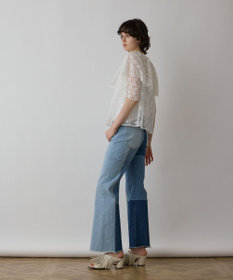 GRACE CONTINENTAL パッチワークデニムパンツ