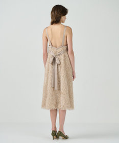 GRACE CONTINENTAL フェザーコンビキャミドレス