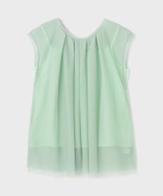 GRACE CONTINENTAL チュールタックノースリーブ