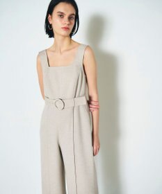 GRACE CONTINENTAL 麻調ベルトサロペット