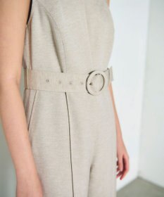 GRACE CONTINENTAL 麻調ベルトサロペット