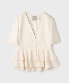 GRACE CONTINENTAL ペプラムツイードジャケット