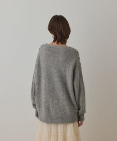 GRACE CONTINENTAL フェアアイル刺繍ニットトップ