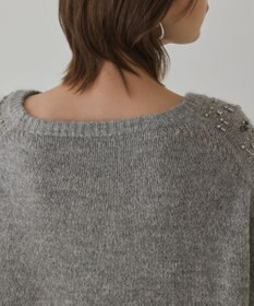 GRACE CONTINENTAL フェアアイル刺繍ニットトップ